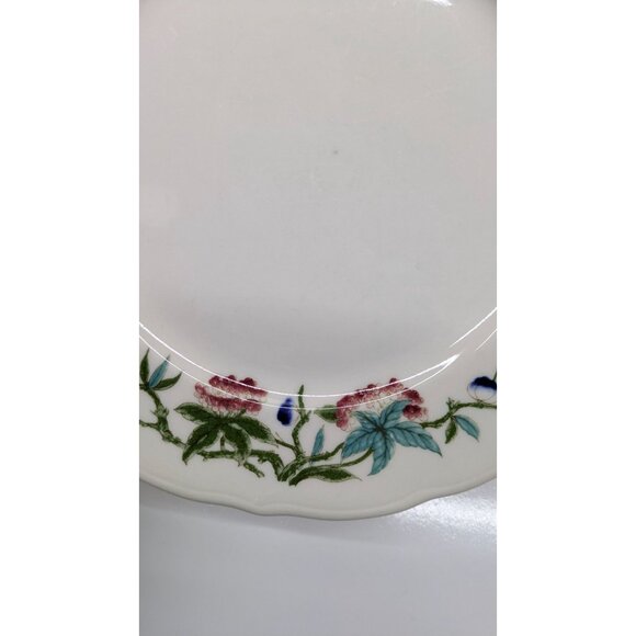 Syracuse China Bombay Restaurant Ware 9" Floral Plate Vintage Scalloped Edge USA - Picture 3 of 12
